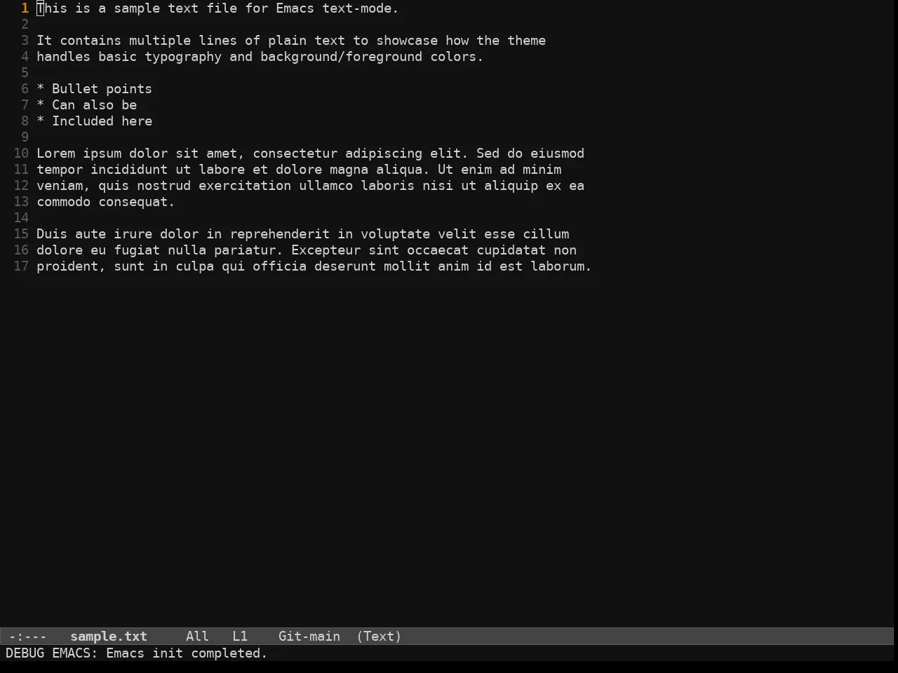 Wildcharm Theme in text-mode