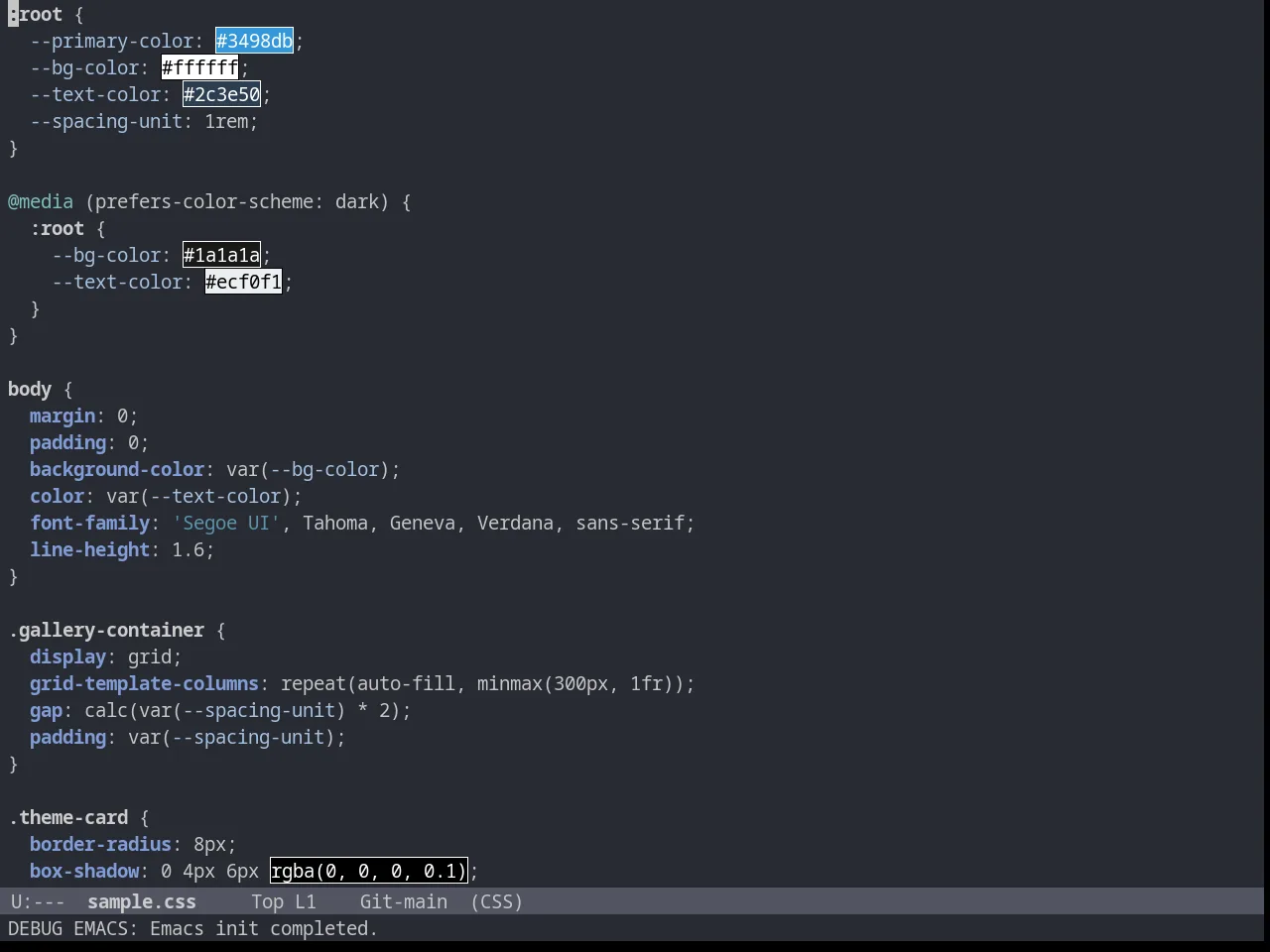 Wilmersdorf Theme in css-mode