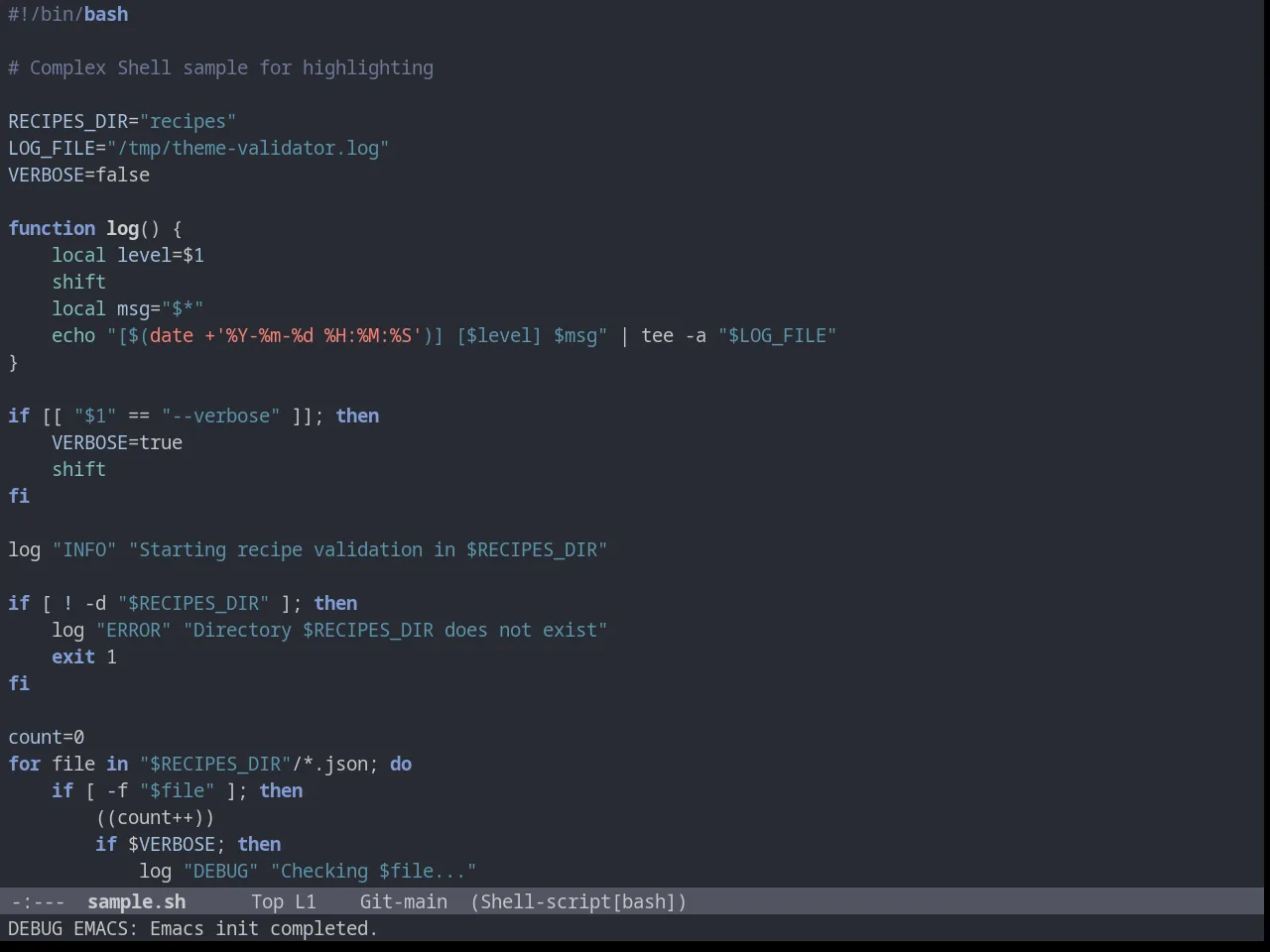 Wilmersdorf Theme in sh-mode