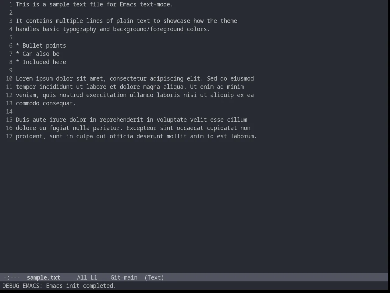 Wilmersdorf Theme in text-mode