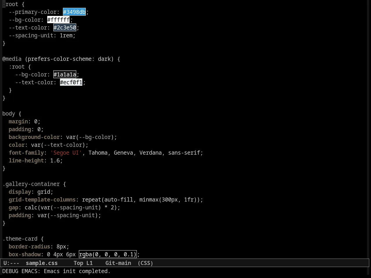 Wintermute in css-mode