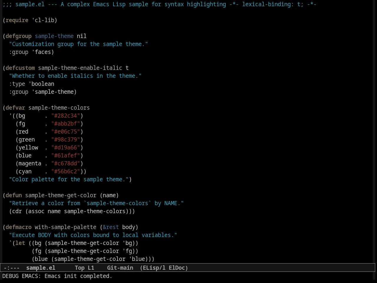 Wintermute in emacs-lisp-mode