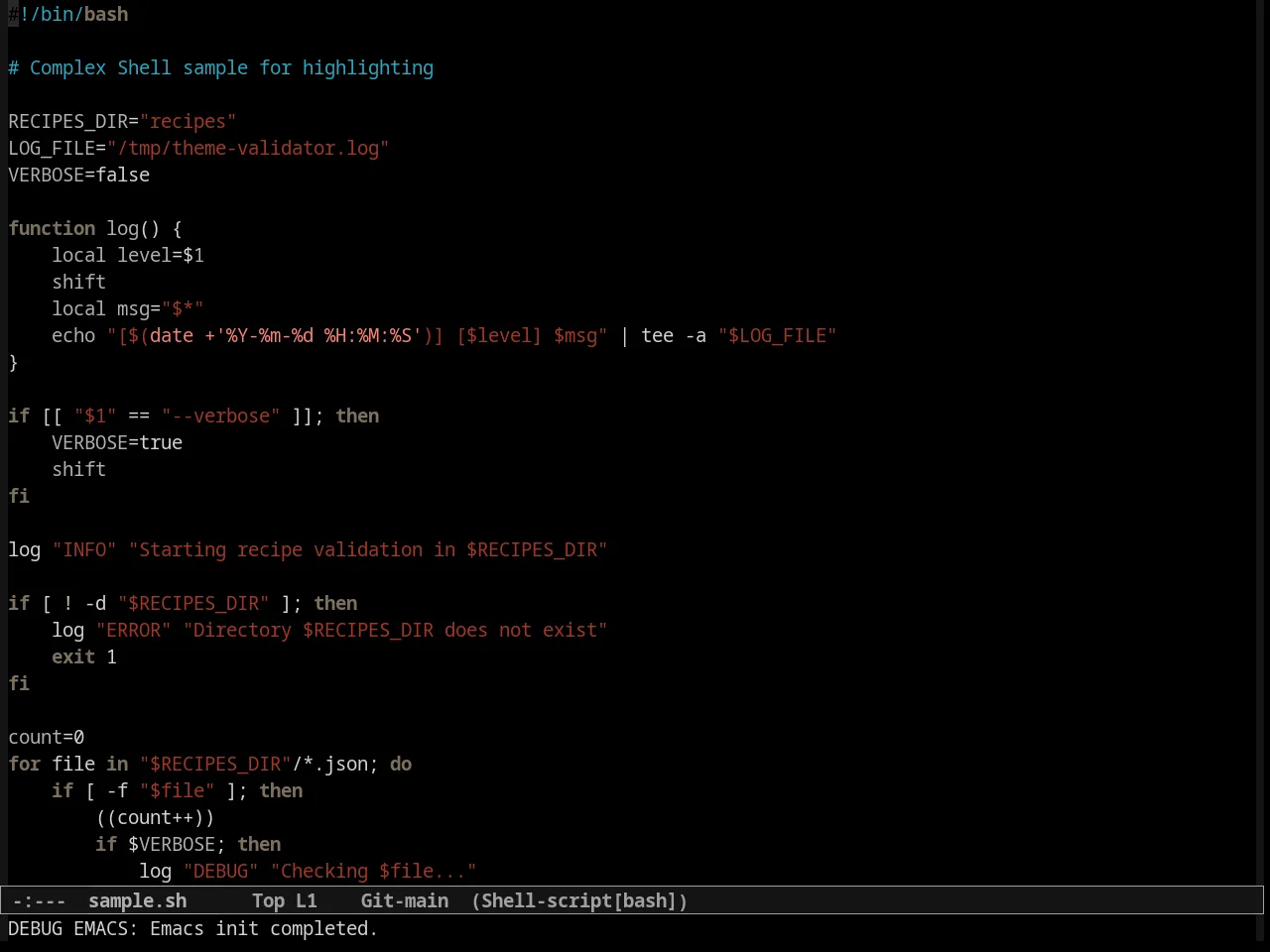 Wintermute in sh-mode