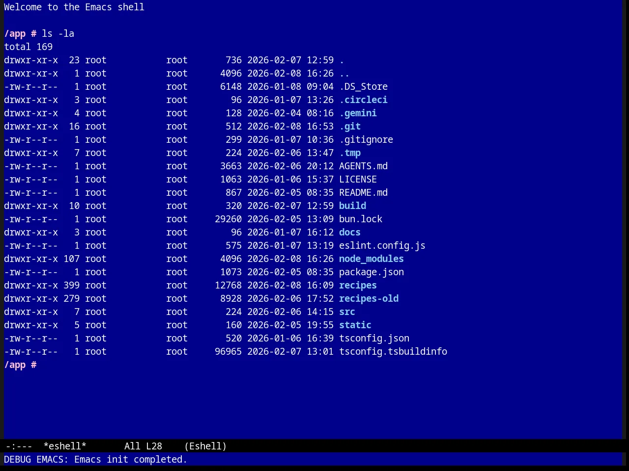 Word Perfect Theme in eshell