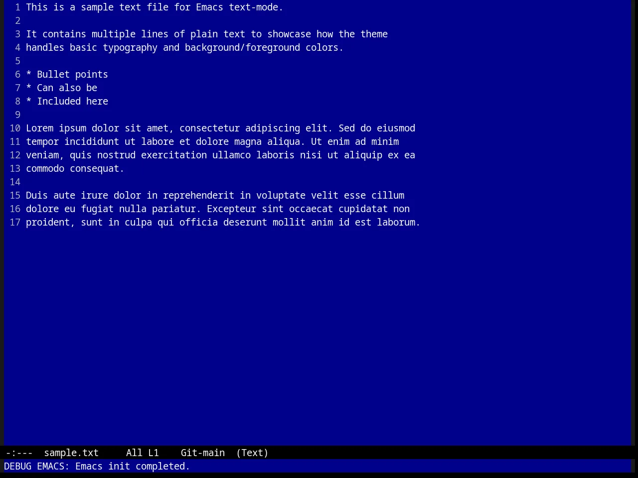 Word Perfect Theme in text-mode