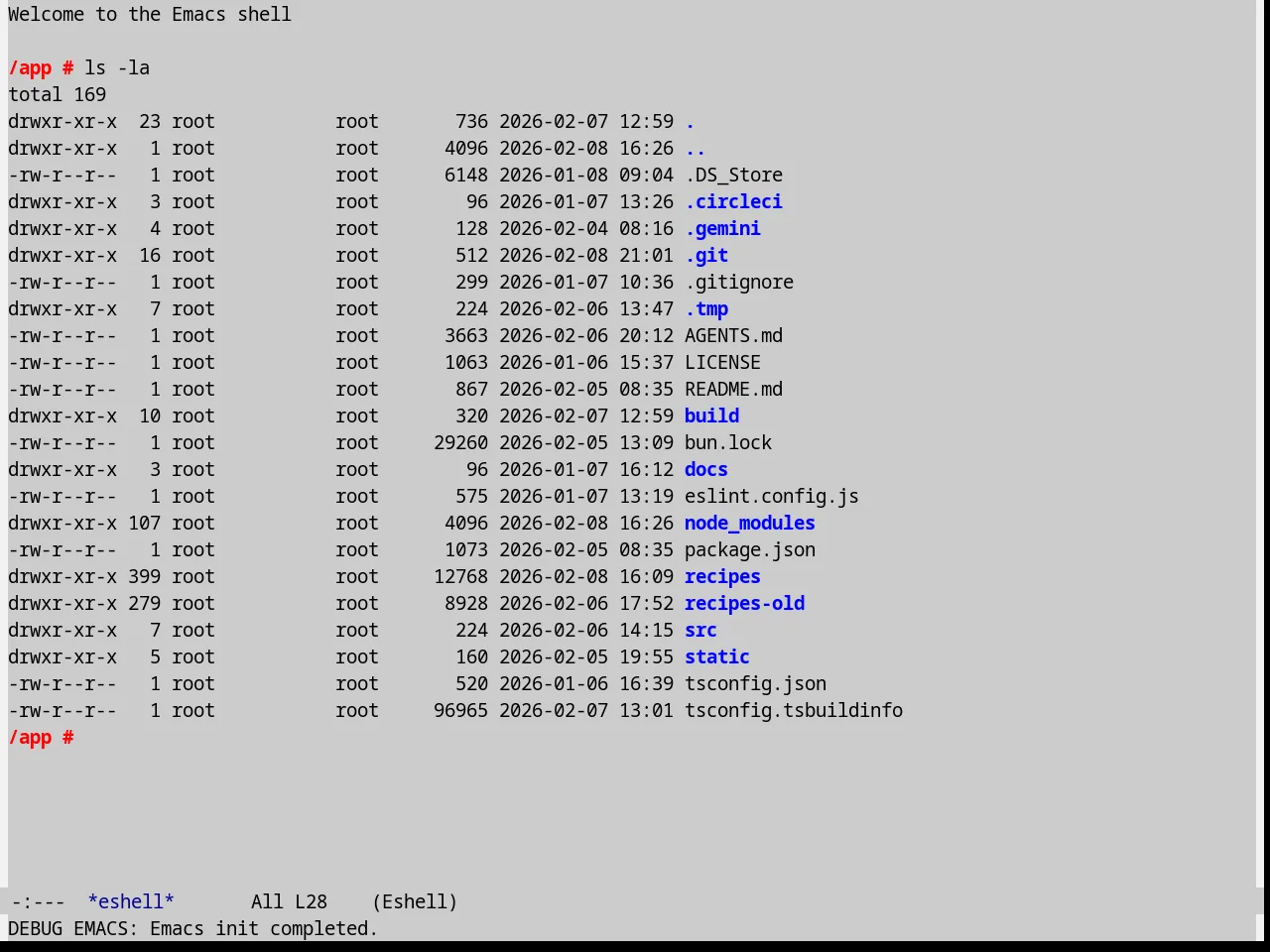 XEmacs Theme in eshell