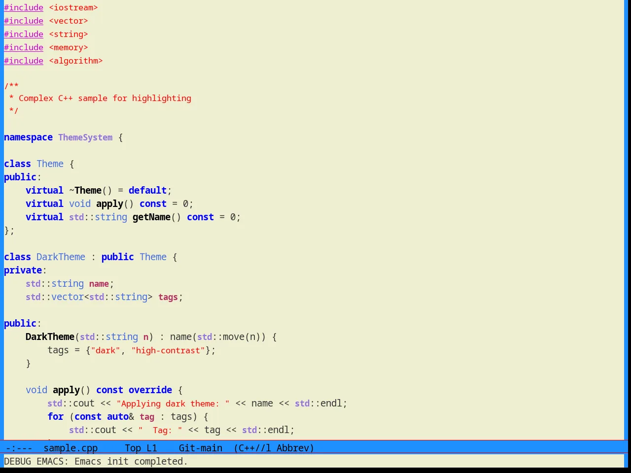 XP Theme in c++-mode