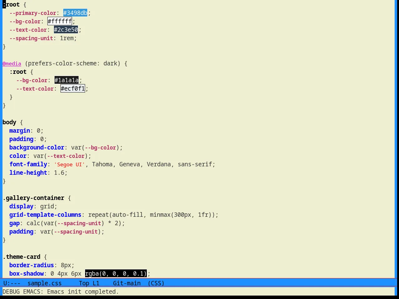 XP Theme in css-mode