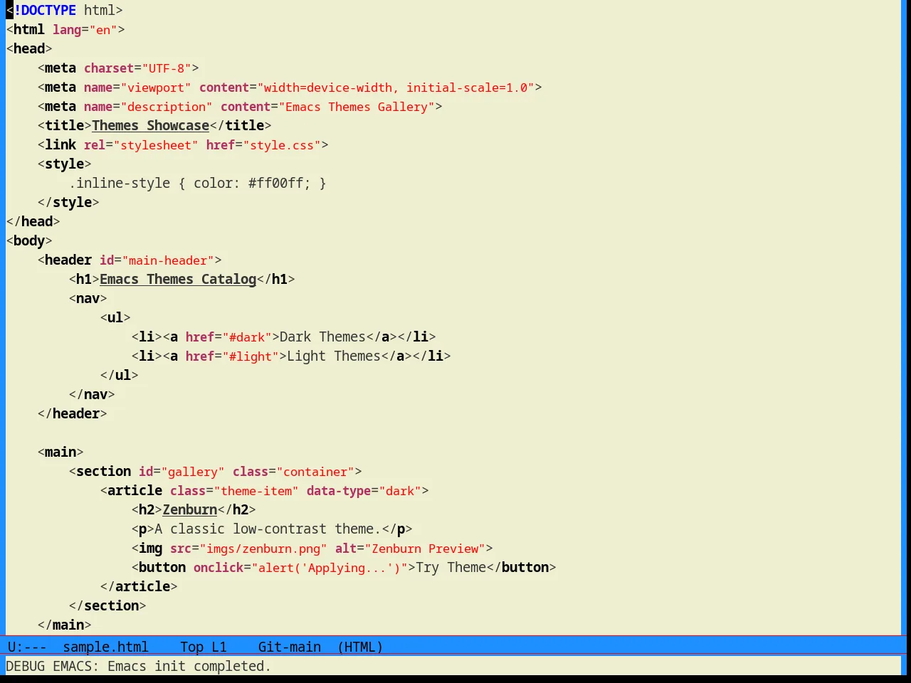 XP Theme in html-mode