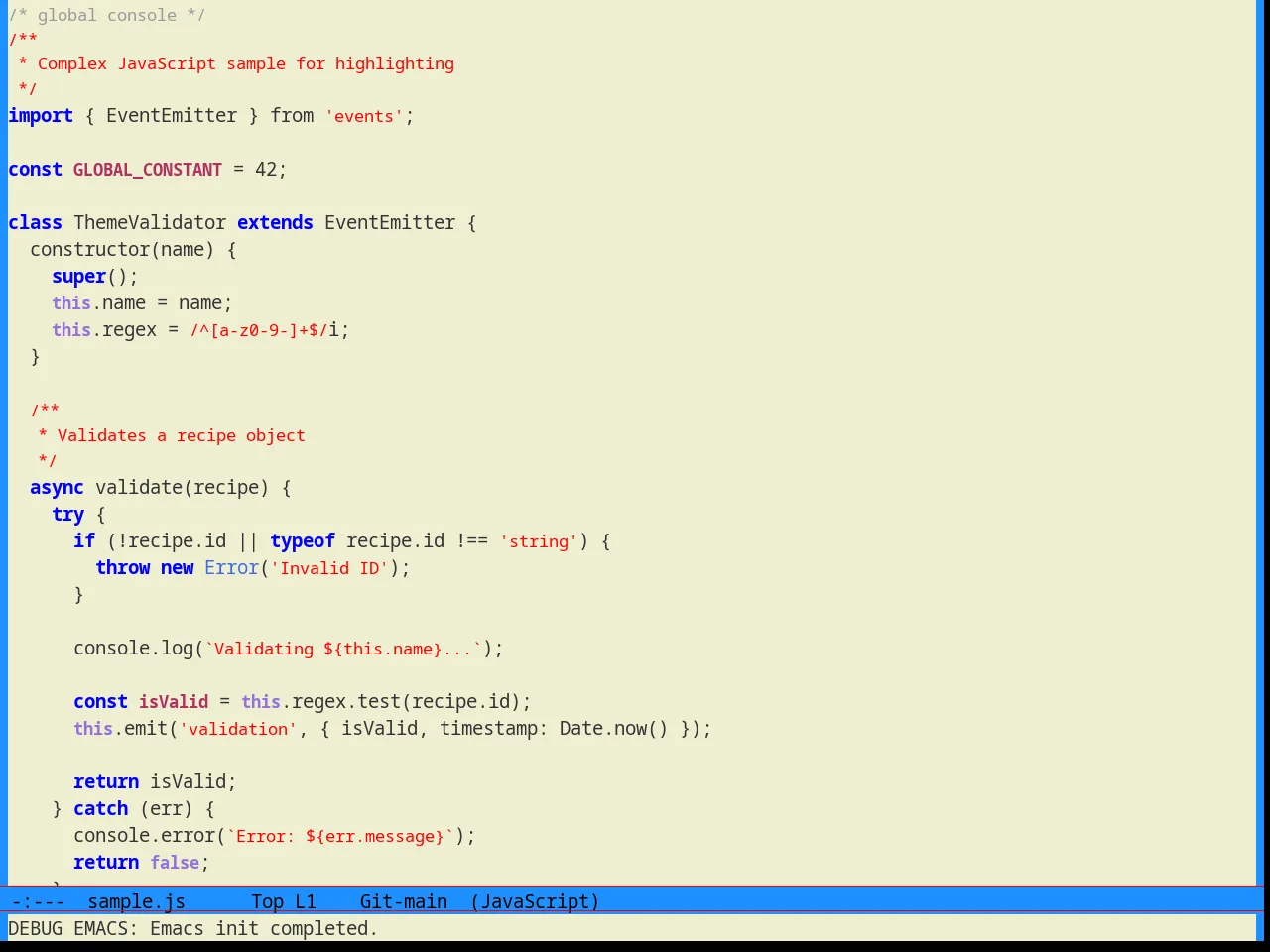 XP Theme in javascript-mode
