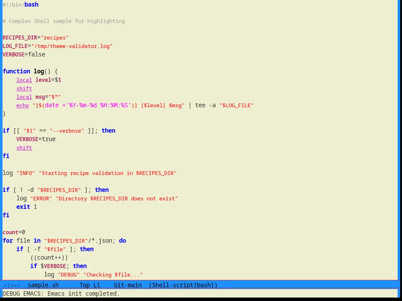 XP Theme in sh-mode