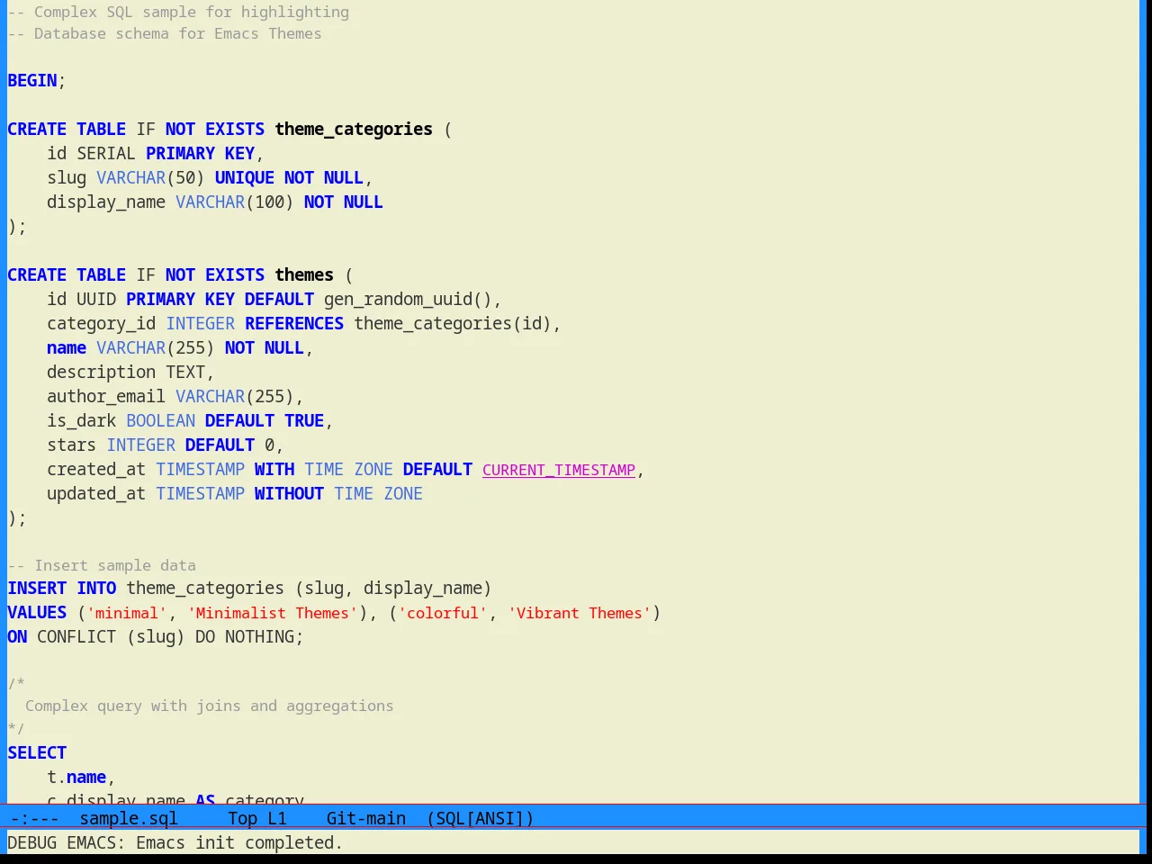 XP Theme in sql-mode