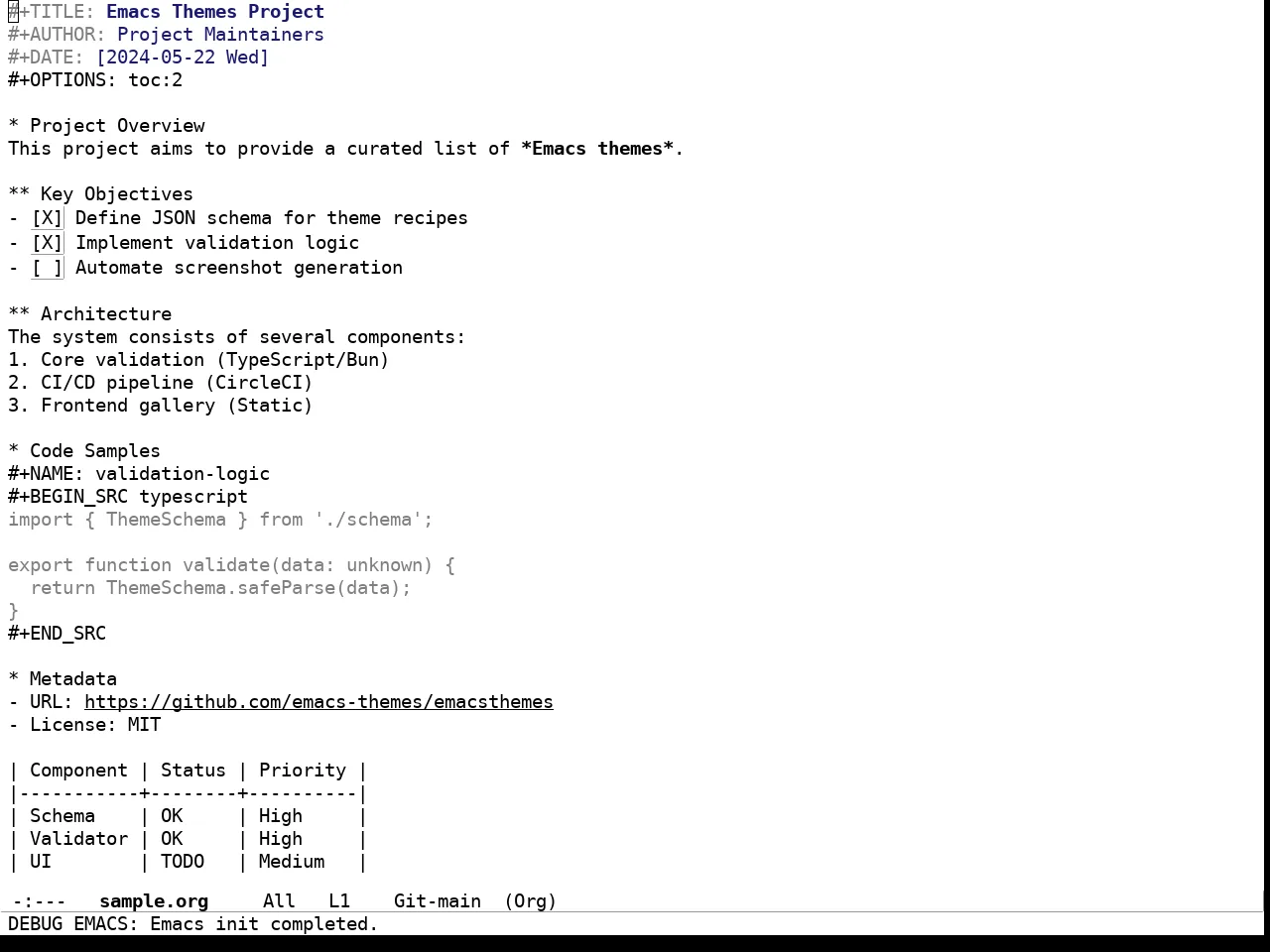 Xresources Theme in org-mode