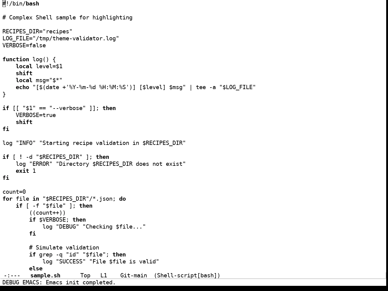 Xresources Theme in sh-mode