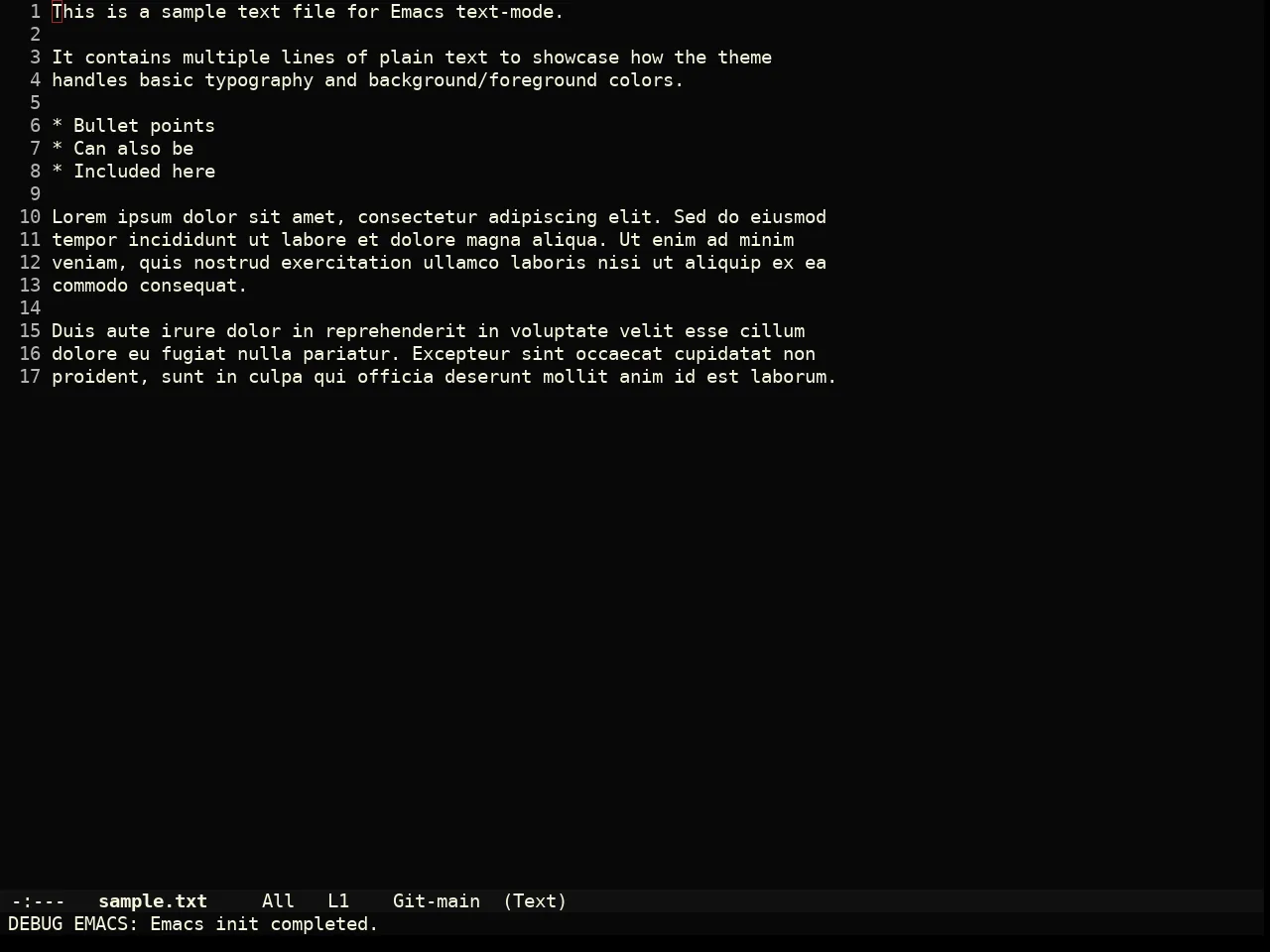 Yabaki Theme in text-mode