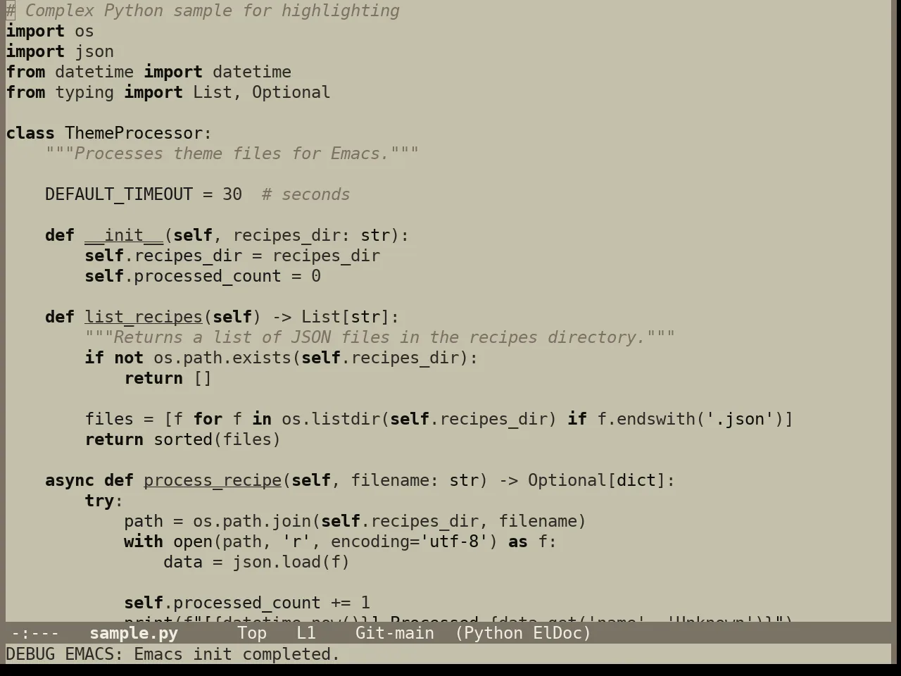 Year 1984 Theme in python-mode