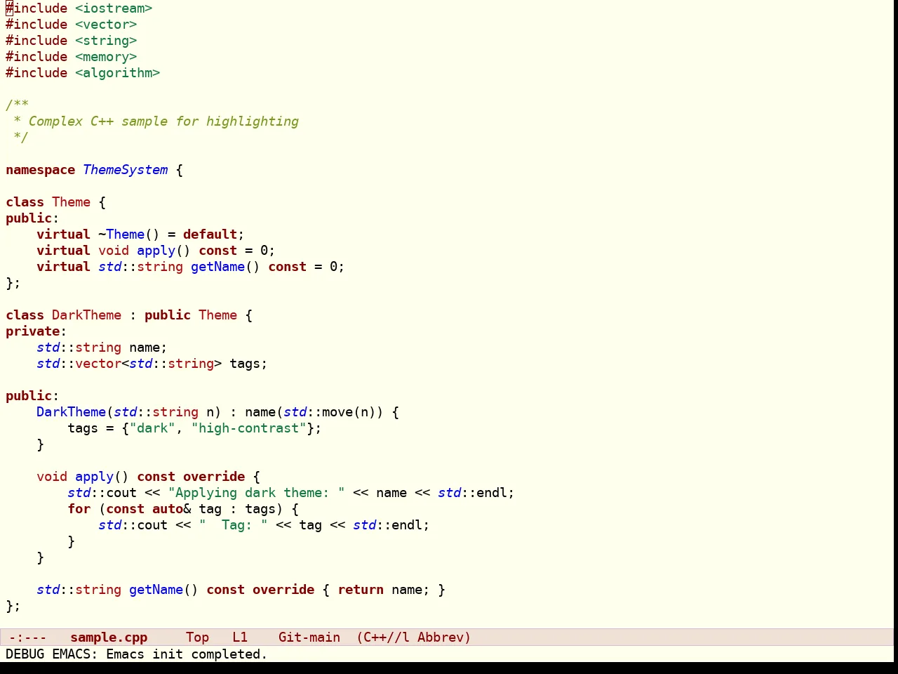 Yotsuba Theme in c++-mode