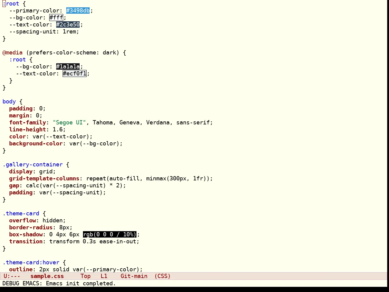 Yotsuba Theme in css-mode