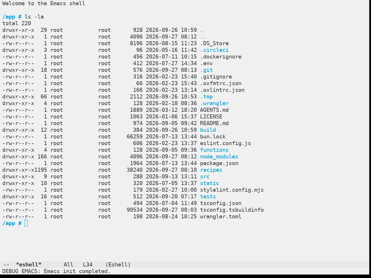 Zaiste Theme in eshell