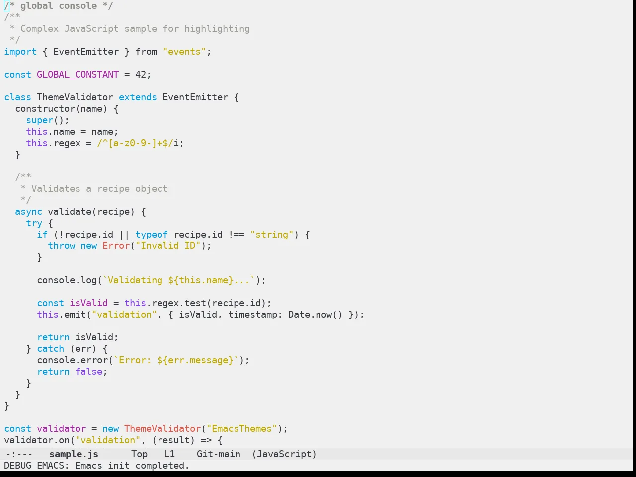 Zaiste Theme in javascript-mode
