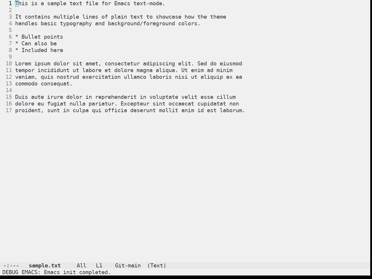 Zaiste Theme in text-mode