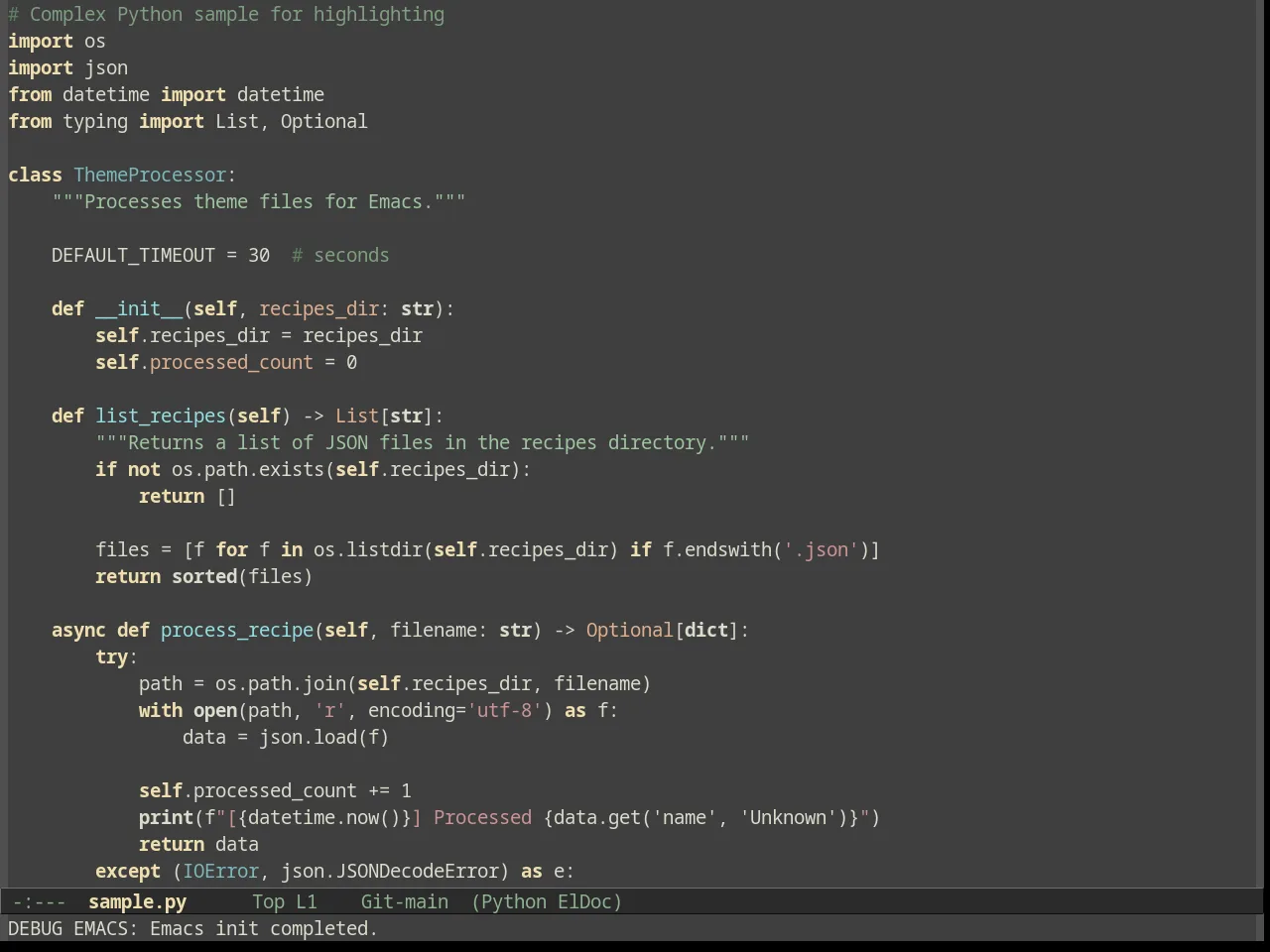 Zenburn in python-mode