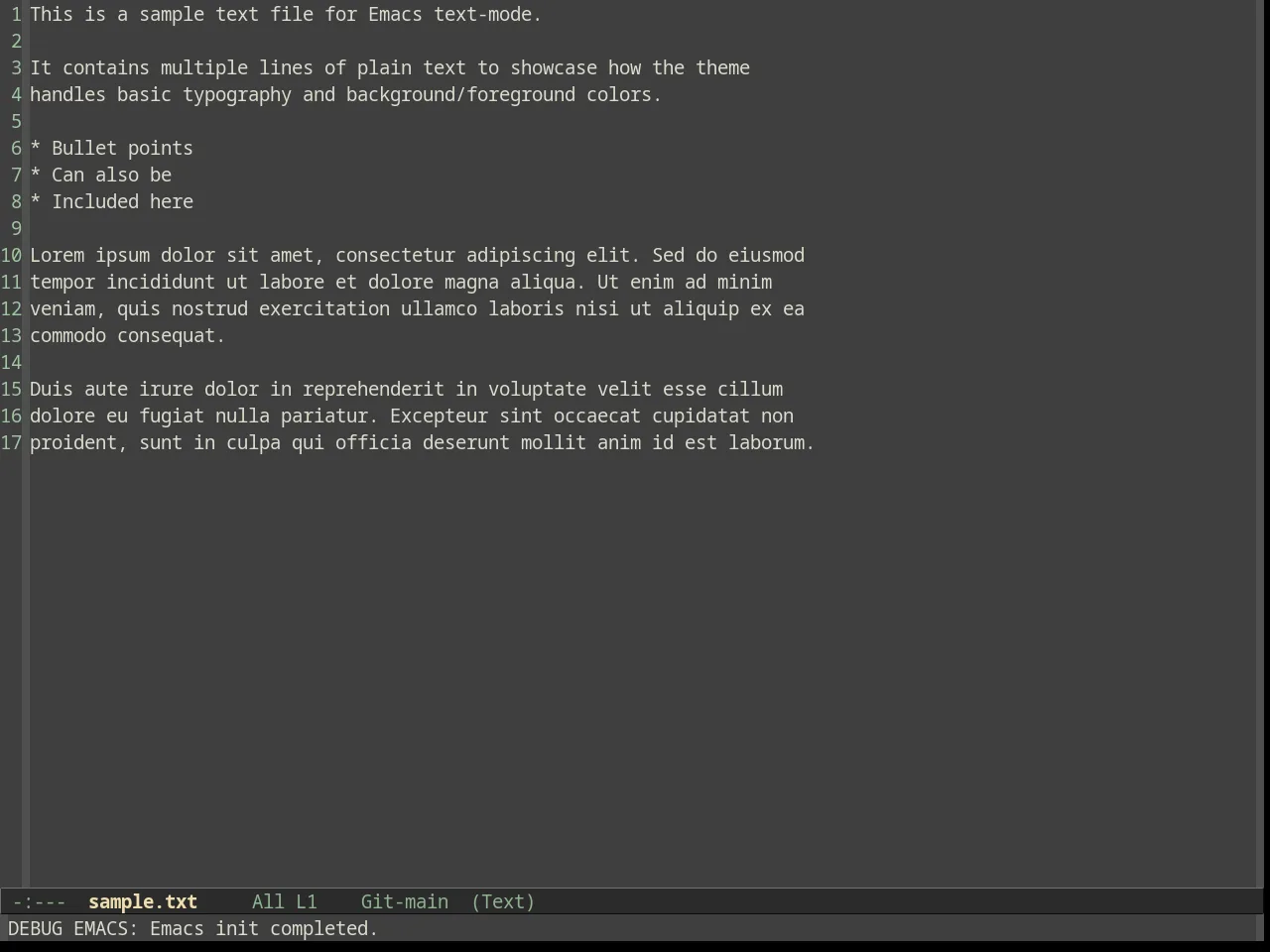 Zenburn in text-mode