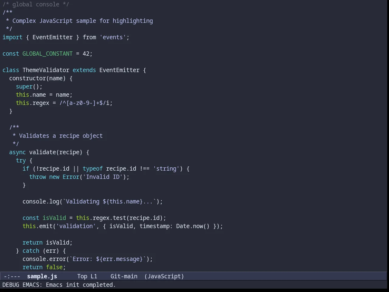 Zeno theme in javascript-mode