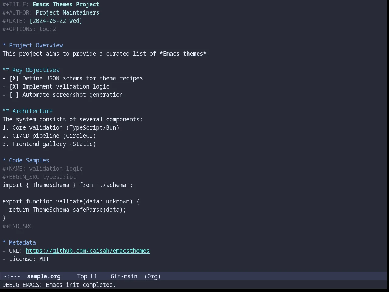 Zeno theme in org-mode