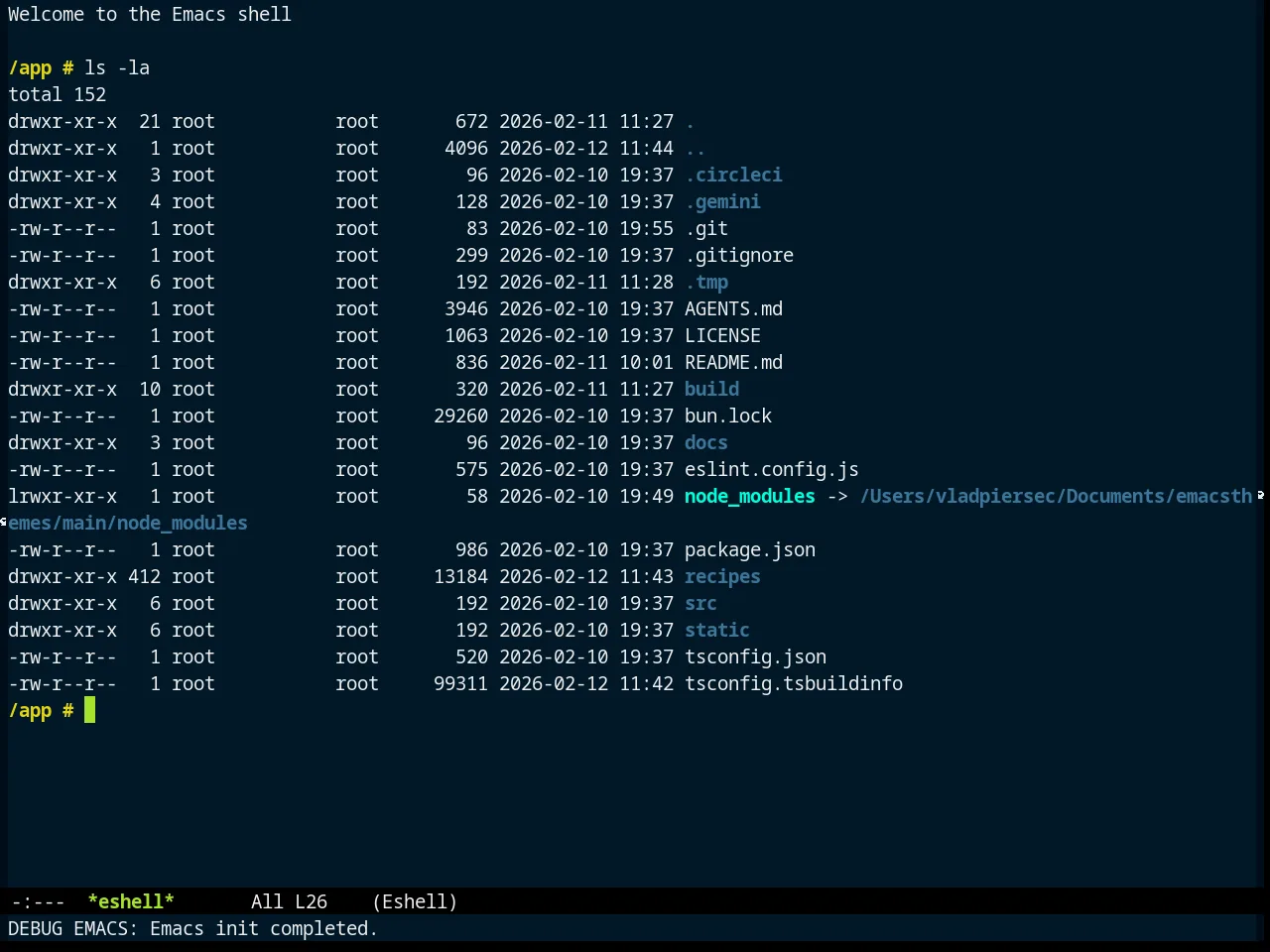 Zonokai Blue Theme in eshell
