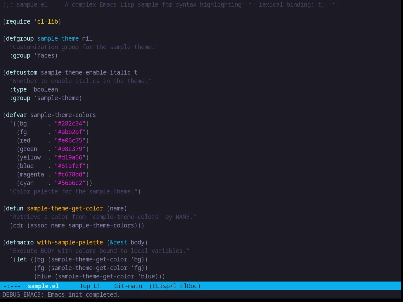 Zweilight Theme in emacs-lisp-mode