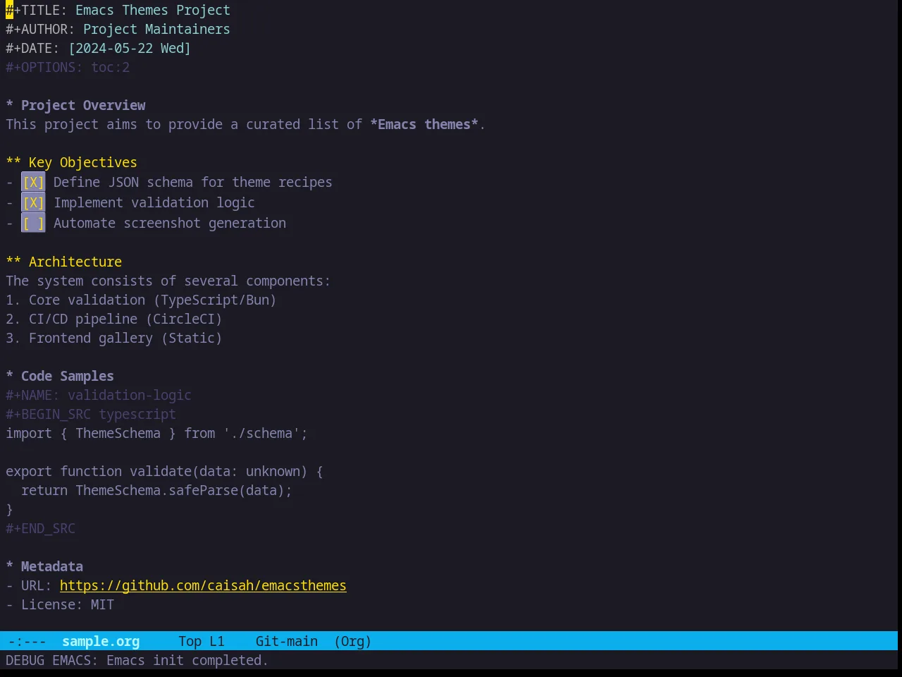 Zweilight Theme in org-mode
